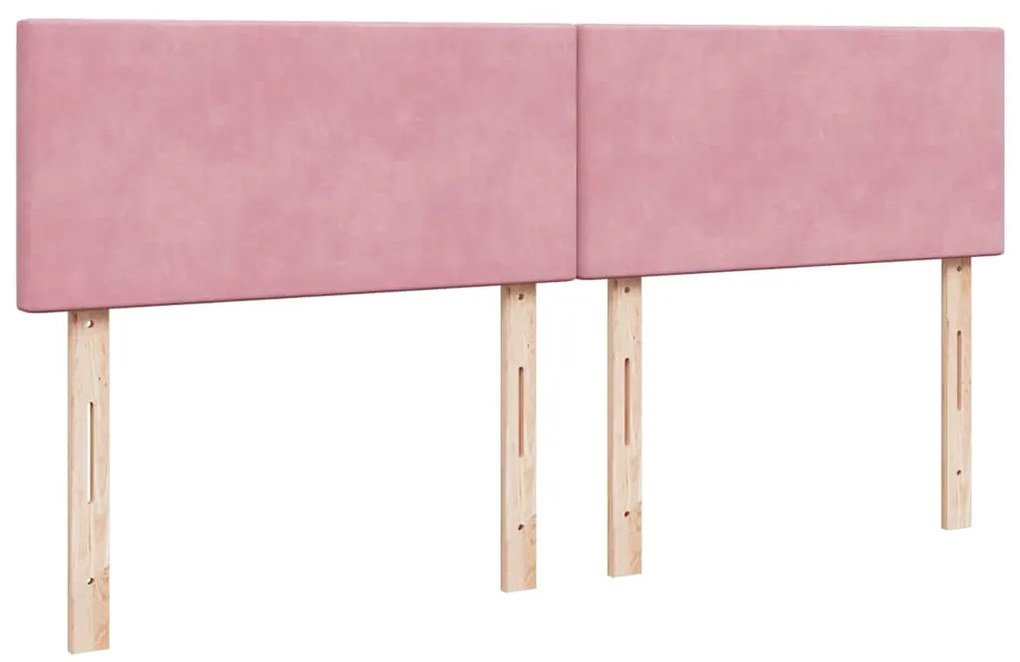 Cama com molas/colchão 180x200 cm veludo rosa
