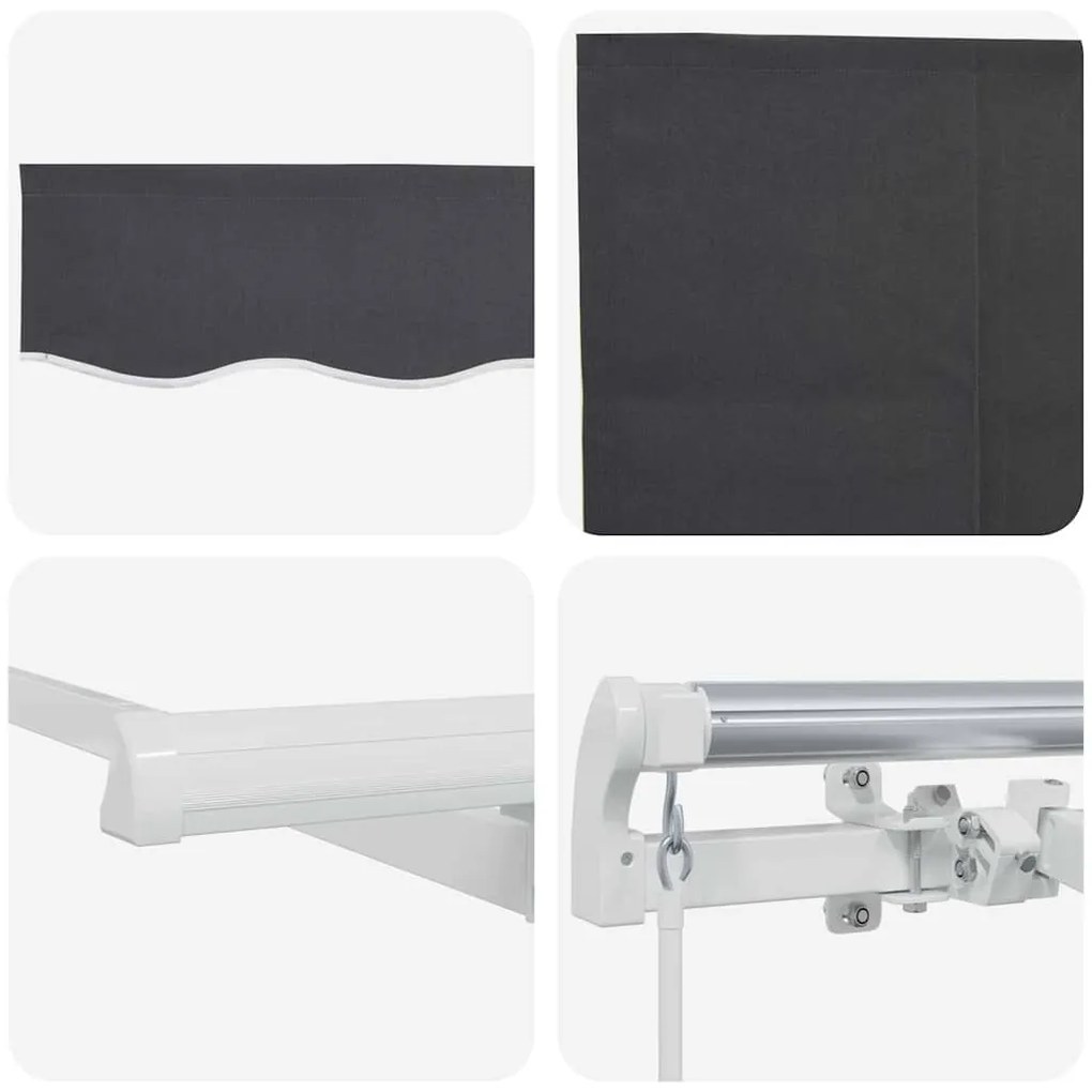 Toldo Retrátil Antracite Branco Cinzento