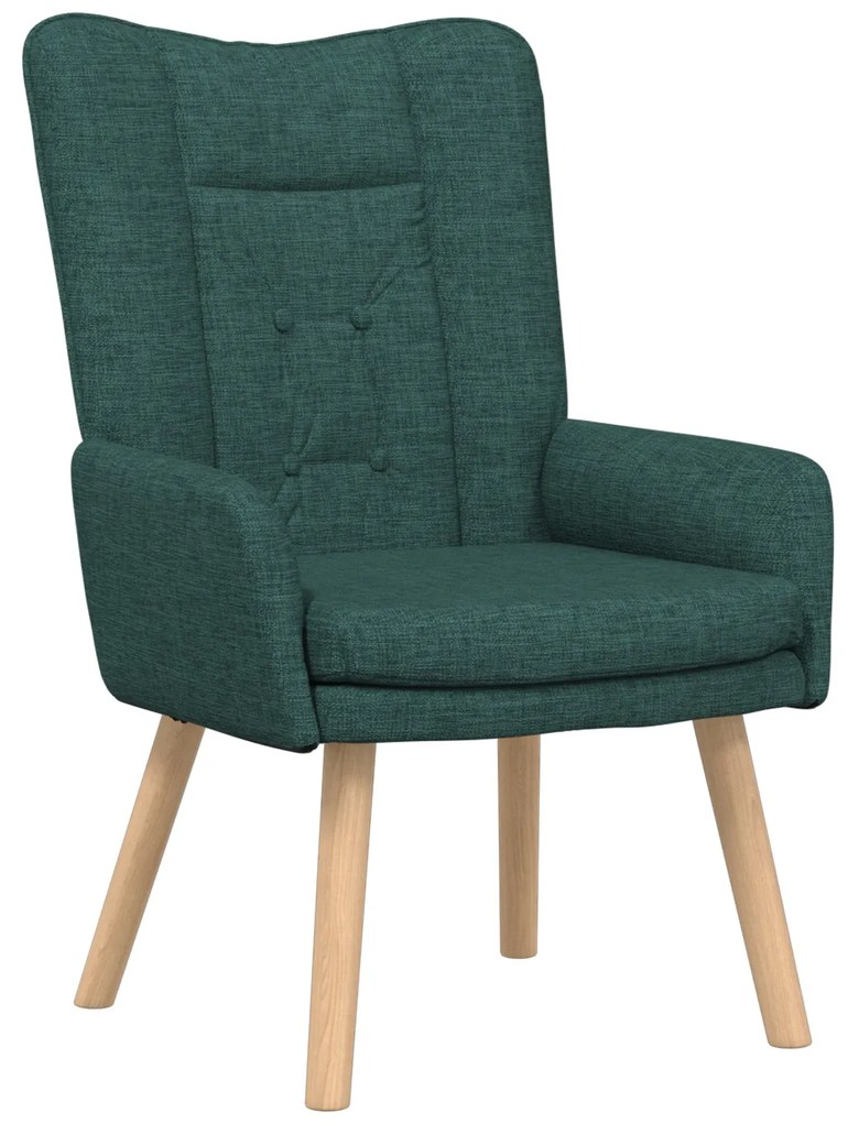 Cadeira Relaxante vidaXL Verde Escuro em Tecido