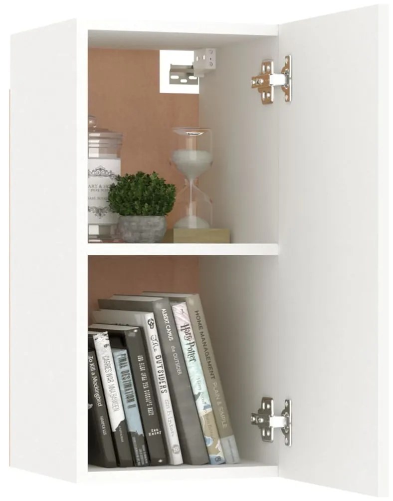 7 pcs conjunto de móveis de TV derivados de madeira branco