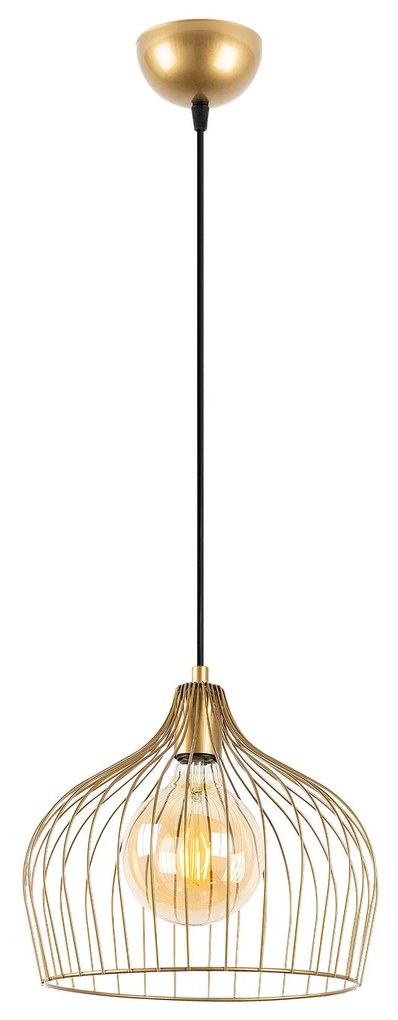 Candeeiro de Teto Bek – Ouro Brilhante – 30 x 30 x 121 cm