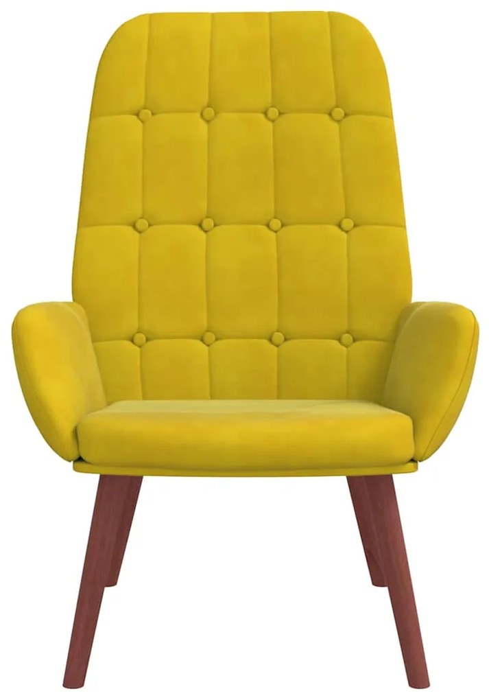 Cadeira de descanso veludo amarelo
