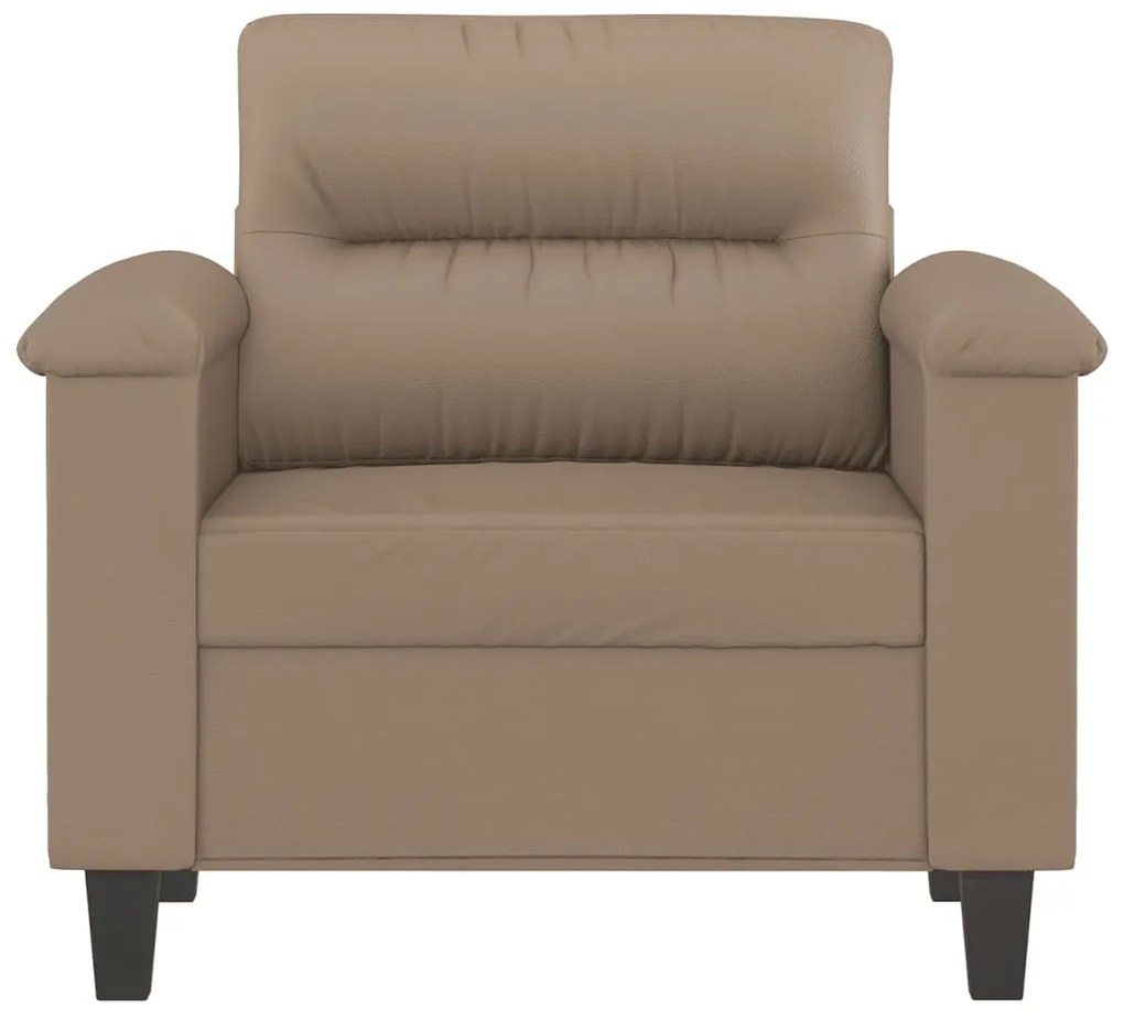 Poltrona 60 cm couro artificial cappuccino