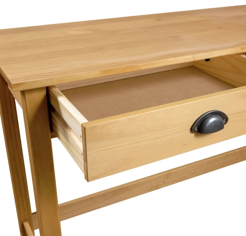 Mesa consola Hill c/ 2 gavetas 110x45x74 cm pinho maciço