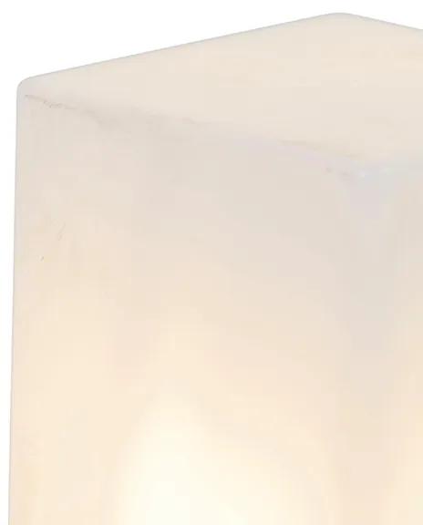 Candeeiro de pé para exterior preto com máscara branca opala 50 cm - Dinamarca Moderno