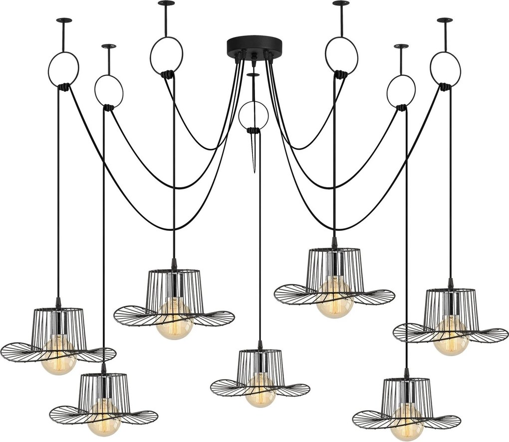 Chandelier Tel – Preto – Diâmetro 158 cm x Altura 122 cm