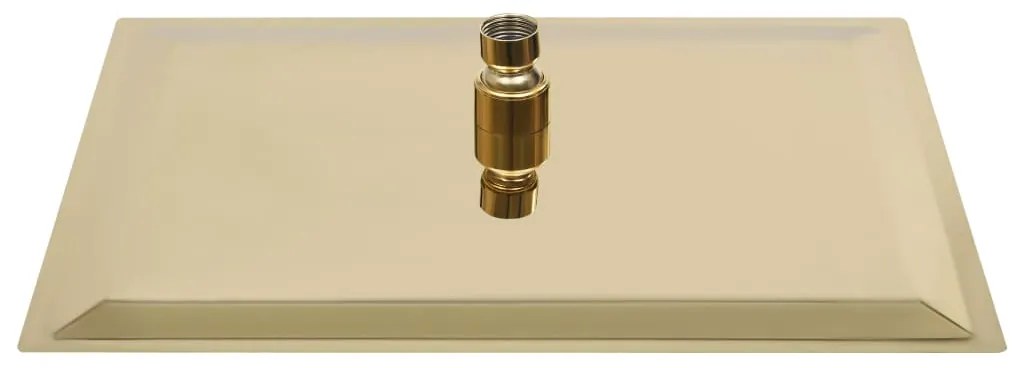 Cabeça de chuveiro quadrada 40x40 cm aço inoxidável dourado