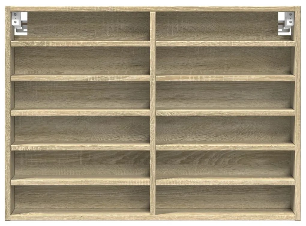 Armário vitrine 80x8,5x58 cm derivados madeira carvalho sonoma