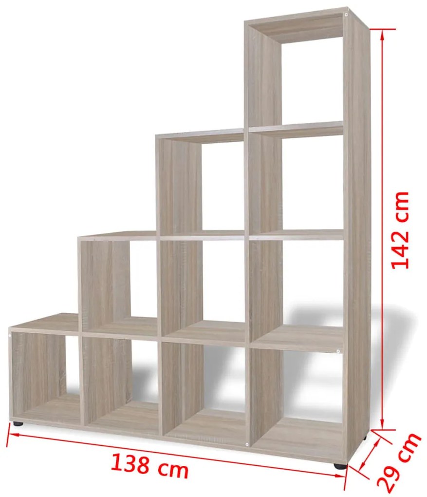 Estante escada/prateleira 142 cm cor carvalho