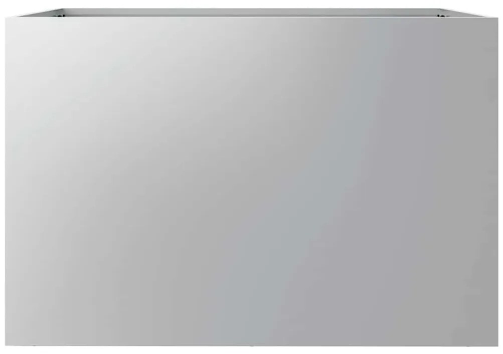 Vaso/floreira 62x47x46 cm aço galvanizado prateado