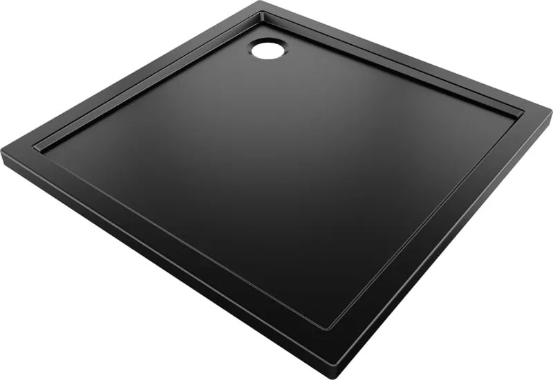 Mexen Flow base de duche quadrada slim 95 x 95 cm, preto mate - 46S709595