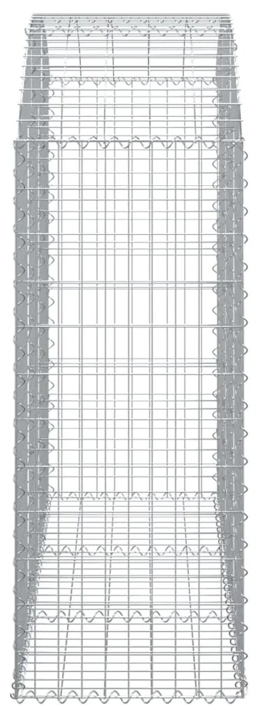 Cesto gabião arqueado 150x50x120/140 cm ferro galvanizado