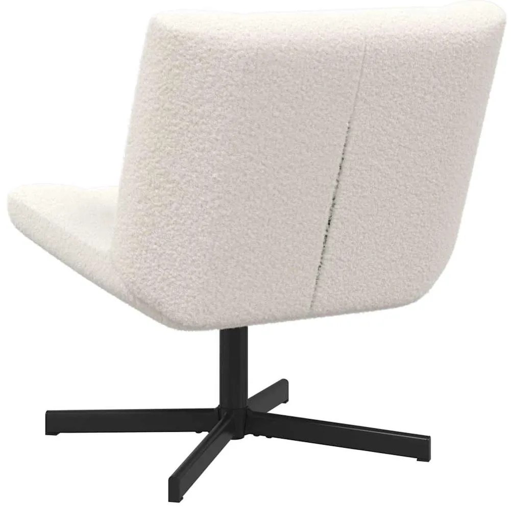Cadeira de Acento Creme Tecido Médio Ergonómica