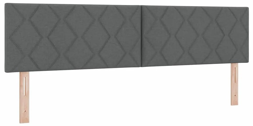 Cama com Estrutura de Molas e Colchão &amp; LED Cinza Escuro 180x200 cm Te