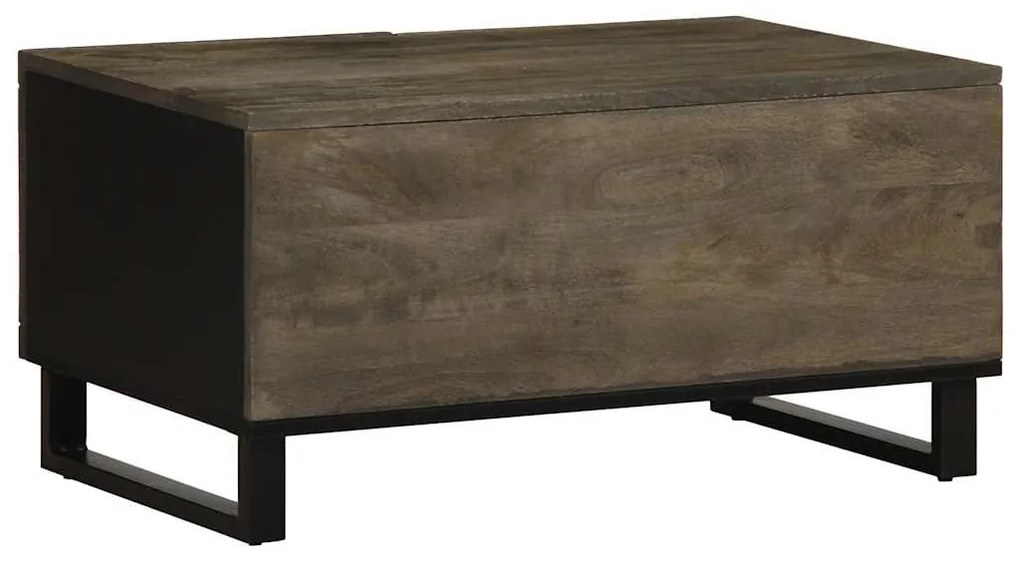 Mesa de centro 80x50x40 cm madeira de mangueira maciça preto