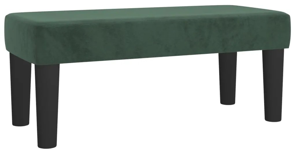 Cama com molas/colchão 80x200 cm veludo verde-escuro