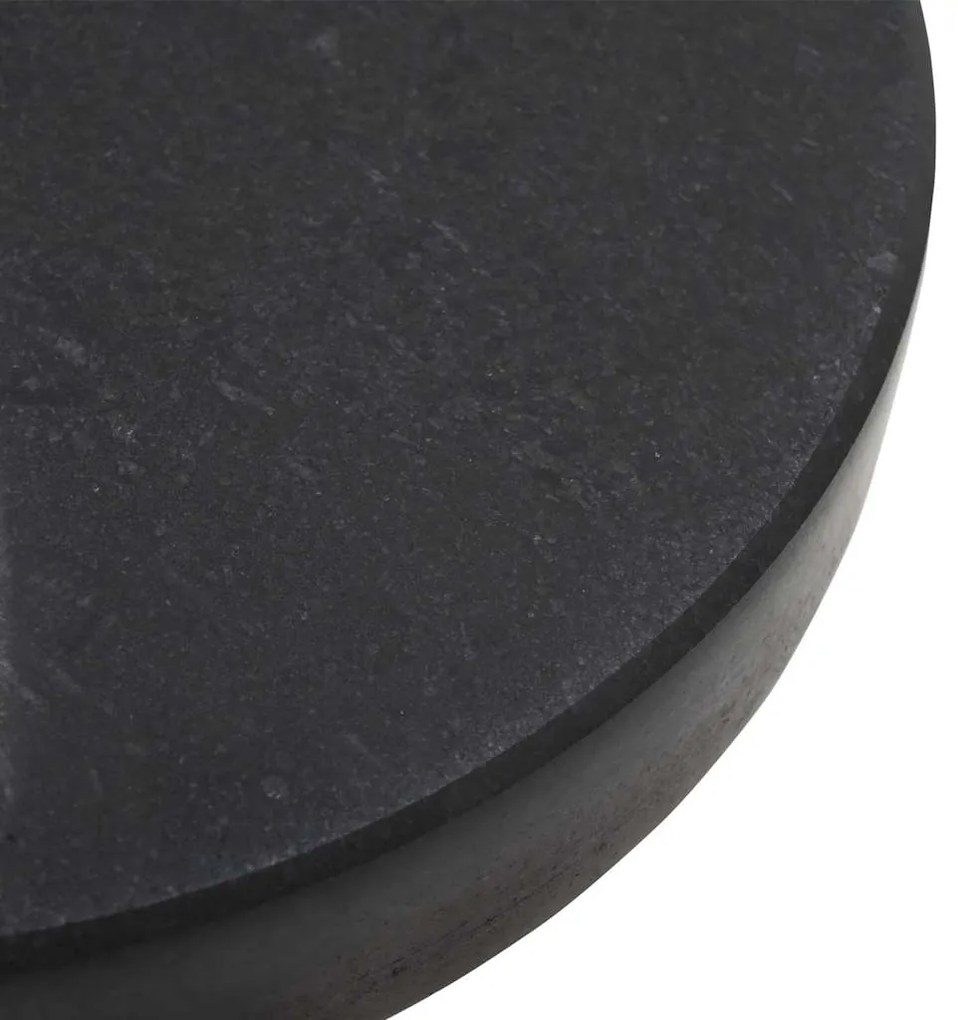 Base de Guarda-Sol com Rodas para Postes de Ø38/48mm - Granito Preto,