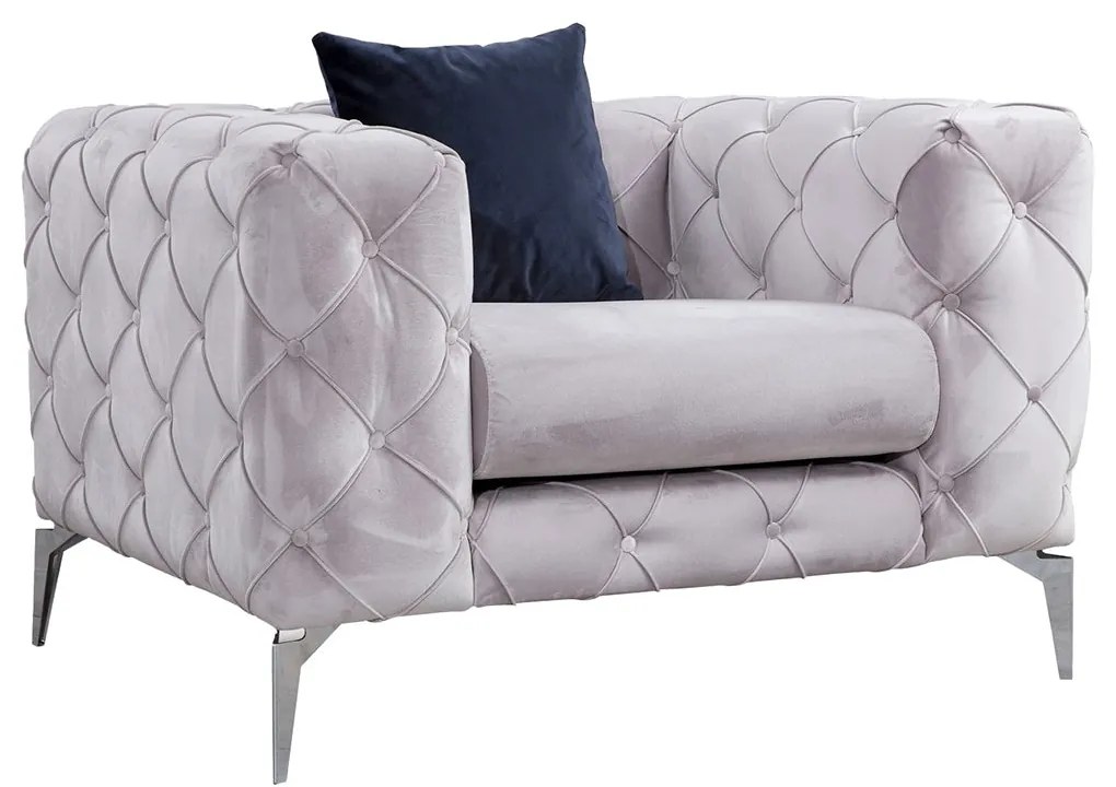 Cadeirão Wing Como – Cinzento Claro – 108x70x90 cm