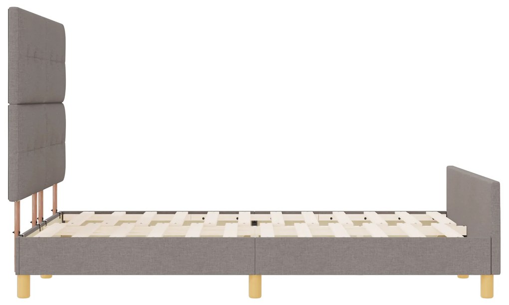 Cama vidaXL Taupe 140x190 cm Tecido