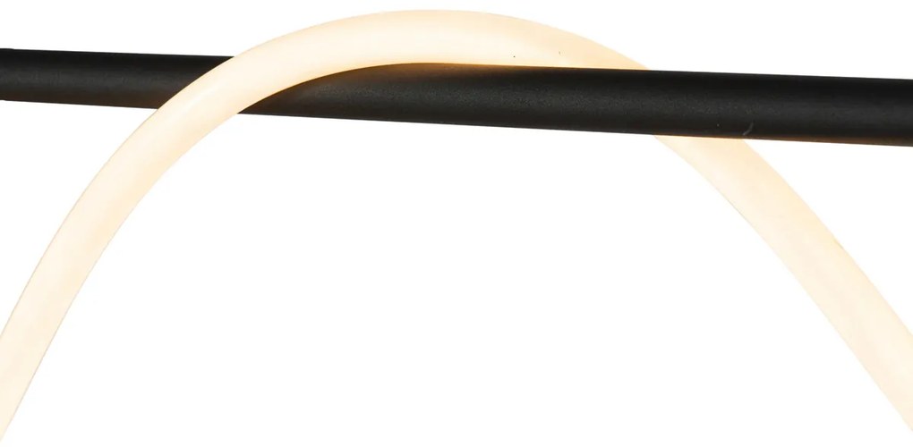 Candeeiro de suspensão design preto com LED regulável em 3 níveis - Danisha Design