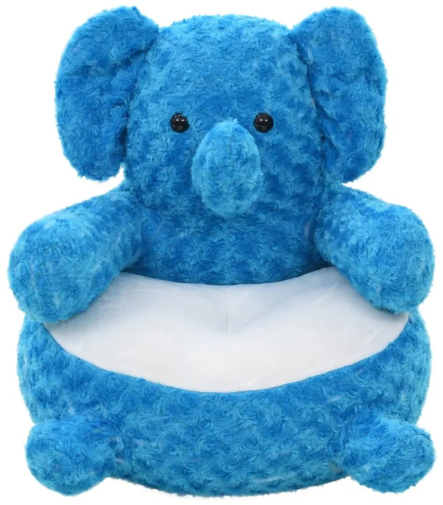 Elefante de peluche azul