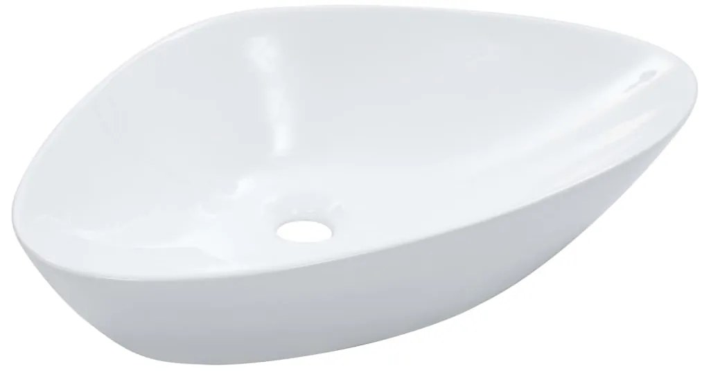 Lavatório 58,5x39x14 cm cerâmica branco