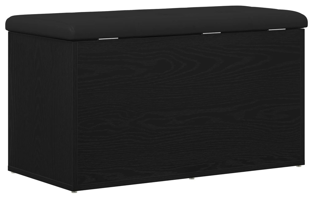 Banco de Armazenamento vidaXL Madeira de Carvalho Preto 80x40x45 cm Ma