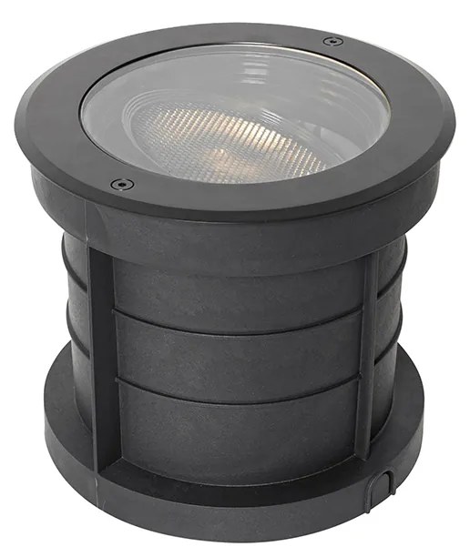 Set van 6 dimbare buiten grondspots zwart IP65 incl LED - Delux Honey Moderno