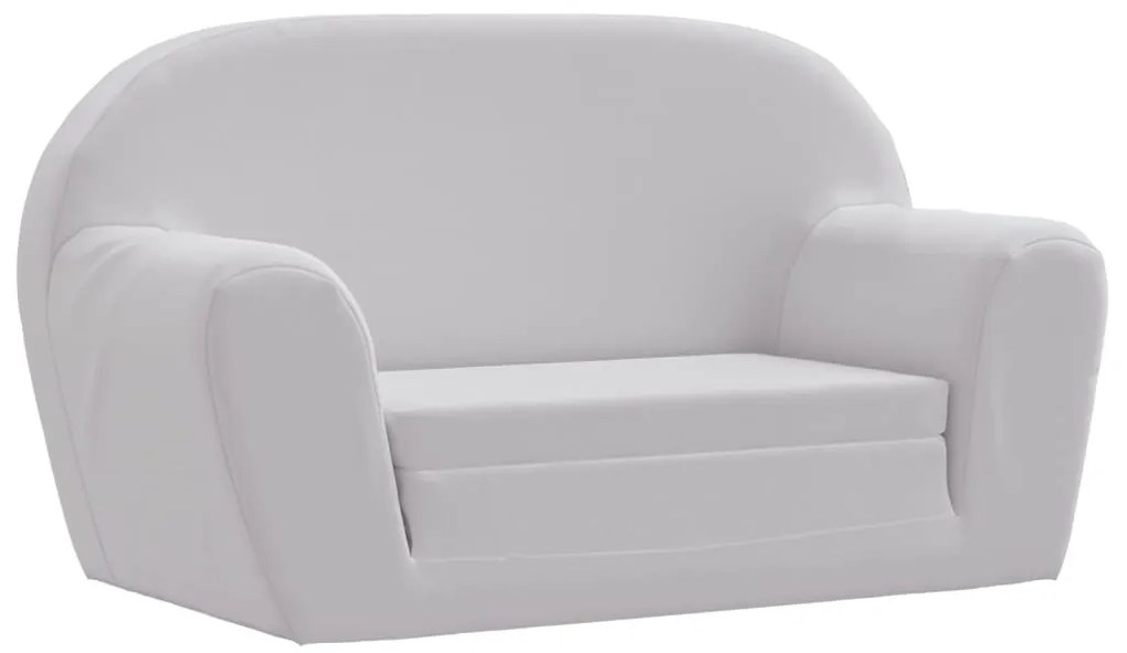 vidaXL Poltrona desdobrável para crianças cinzento-claro
