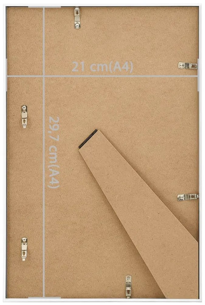 Molduras para mesa 5 pcs 21x29,7 cm MDF branco