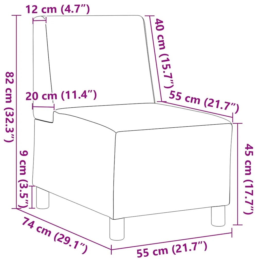 Poltrona 55 cm couro artificial creme