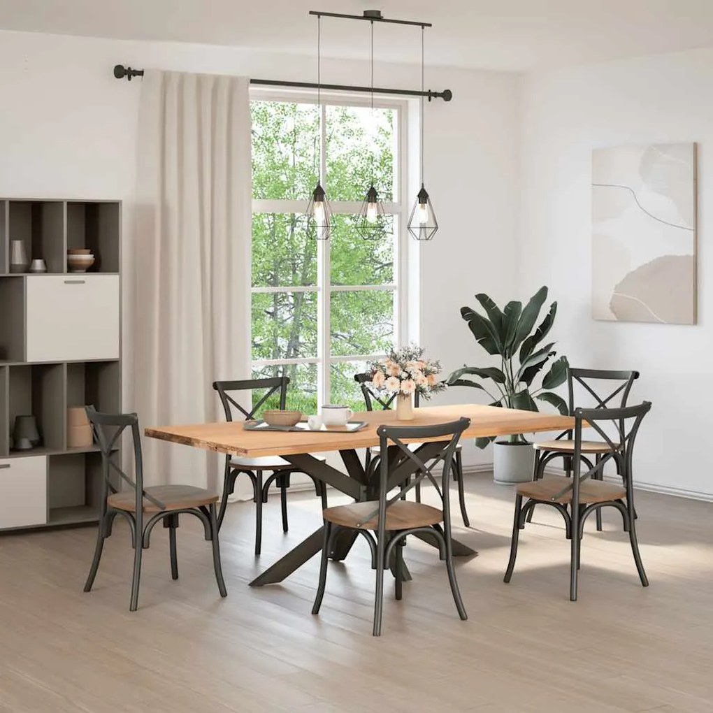Pé de mesa de jantar em formato de aranha, preto, 150x78x(72-73) cm, a
