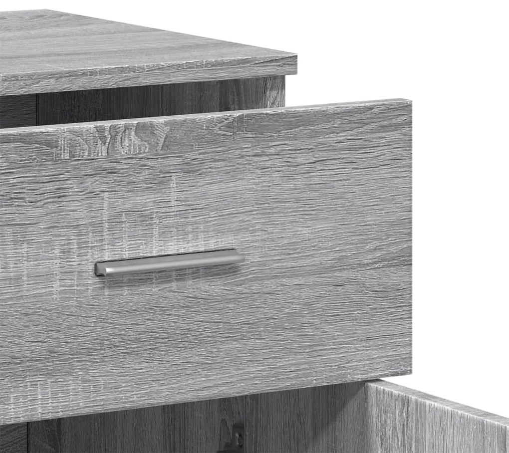 Aparadores 2 pcs 79x38x80 cm derivados madeira cinzento sonoma