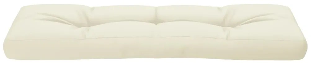 Almofadão para sofá de paletes 120x40x12 cm tecido creme