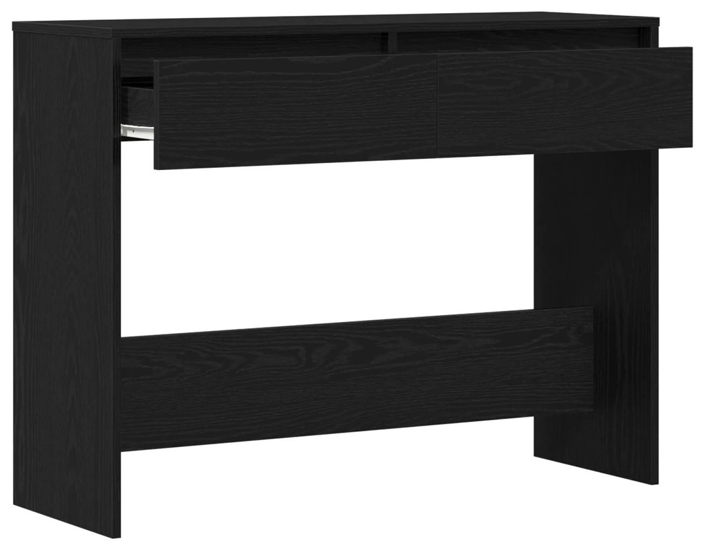 Mesa Console de Carvalho Preto vidaXL - 100x35x76.5 cm - Madeira de en