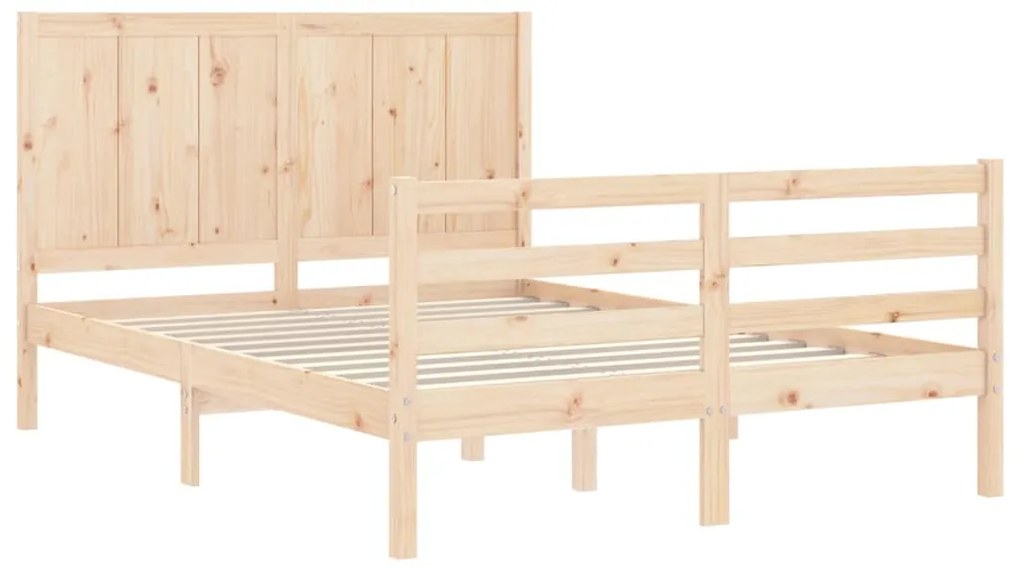 Estrutura de cama de casal c/ cabeceira madeira maciça