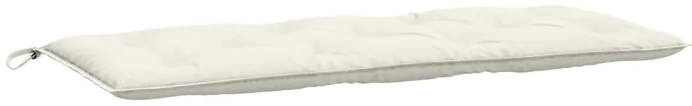 Almofadões banco jardim 2pcs 120x50x7cm mesclado creme