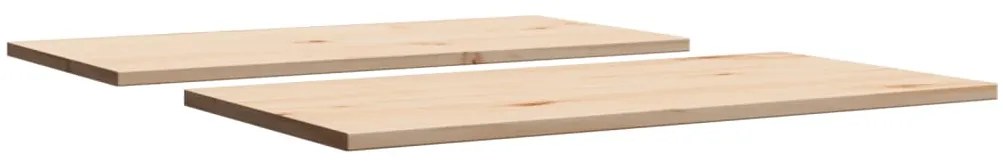 Tampos de mesa retangulares 2 pcs 80x40x1,7 cm pinho maciço