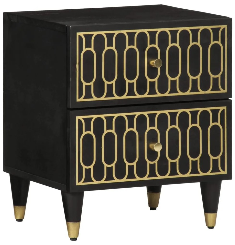 vidaXL Mesa de cabeceira 40x33x46 cm madeira de mangueira maciça