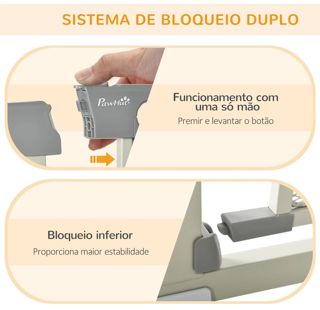 PawHut Barreira de Segurança para Cães Extensível 75-103 cm Barreira p