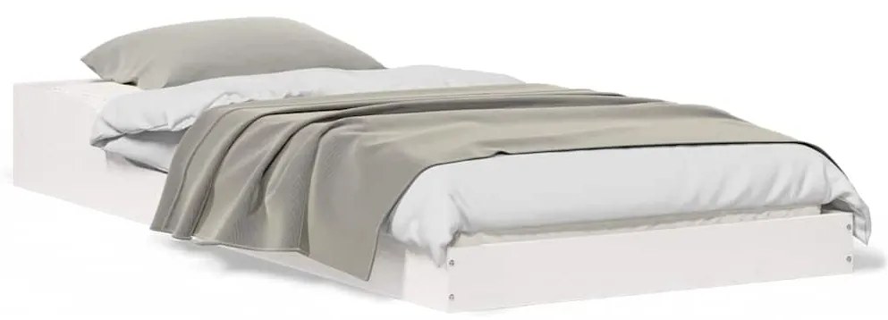 Estrutura da Cama Branco 90 x 200 cm Madeira de pinho maciça