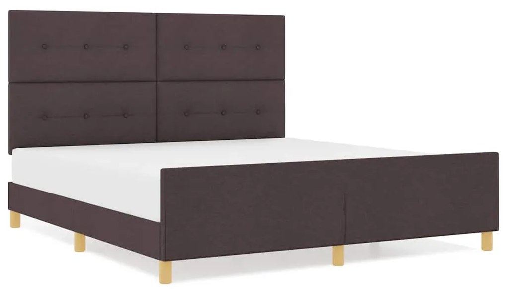 Estrutura da Cama vidaXL Castanho 180x200 cm Tecido