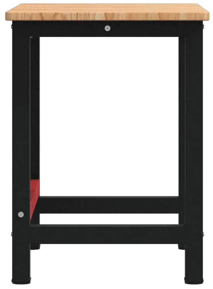 Bancada retangular 100x60x81,5cm carvalho maciço castanho-claro