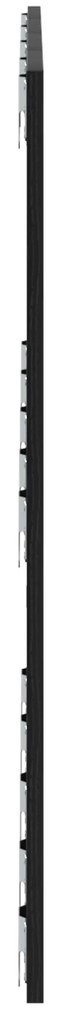 Cabeceira de Cama vidaXL Carvalho Preto 120x1,5x80 cm Madeira Engineer
