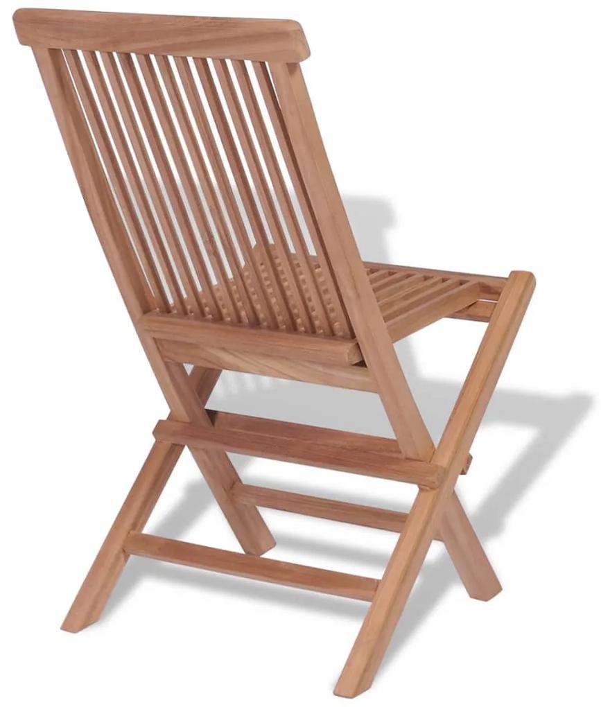 Cadeiras de jardim dobráveis 4 pcs madeira teca maciça