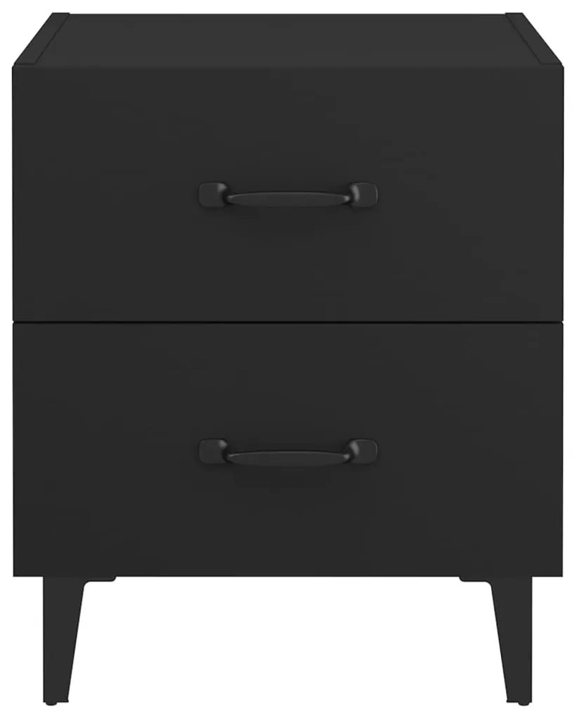 Mesas de cabeceira 2pcs 40x35x47,5 cm preto