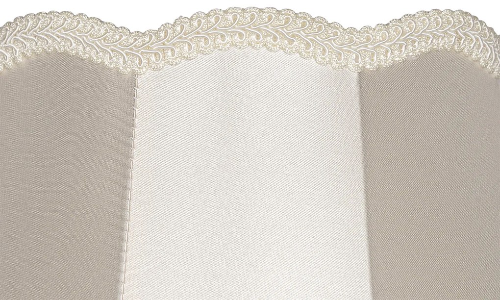 Abajur de tecido creme 30 cm - Granny Retro
