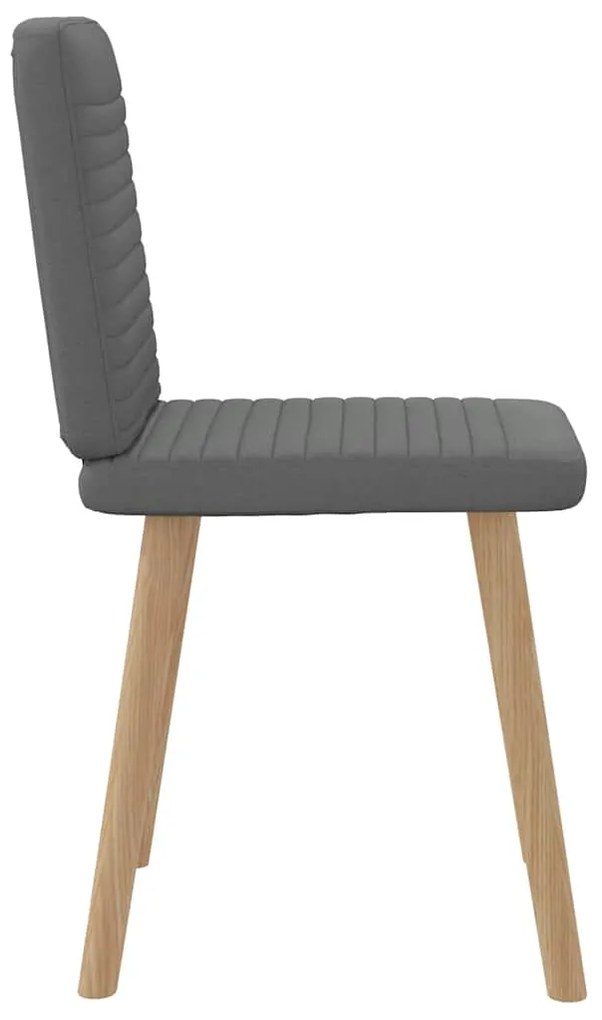 Cadeiras de jantar 2 pcs tecido cinzento-escuro