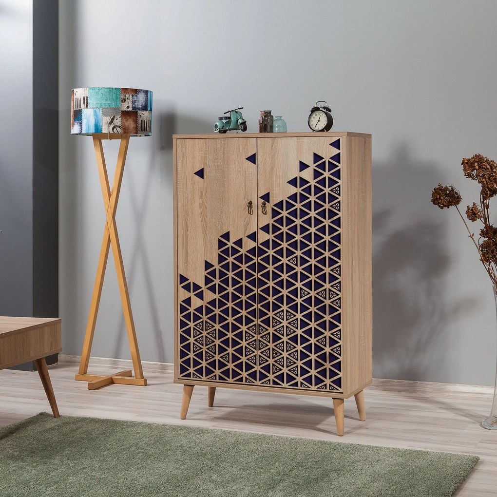Armário Multiuso Multibox – Carvalho Sonoma – 80x127x36 cm