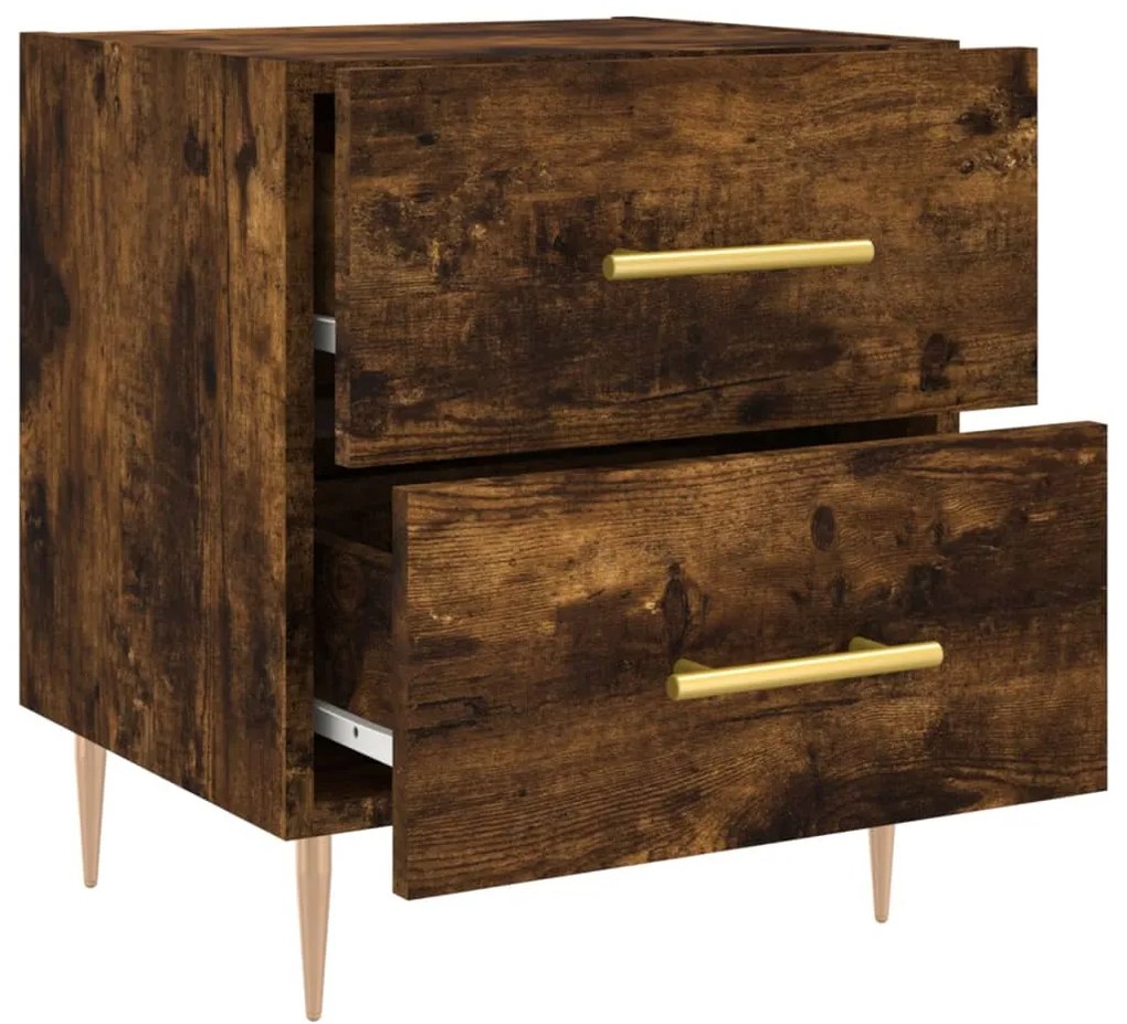 Mesa cabeceira 40x35x47,5 cm derivados madeira carvalho fumado